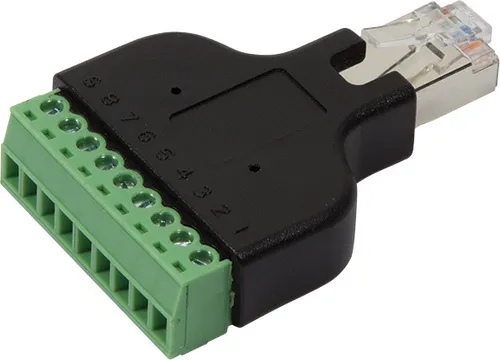LogiLink RJ45 Stecker auf Terminal Block 8 Pin Adapter (Bulk)