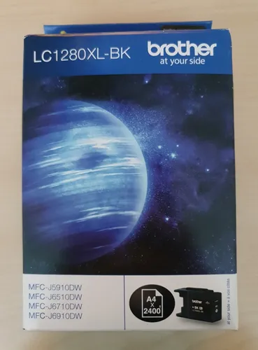 Brother LC1280XL-BK schwarz Druckerpatrone - Tintenpatrone für Brother Drucker, bietet hohe Seitenleistung und gestochen scharfe Schwarzschrift für professionelle Ausdrucke.
