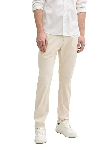 Tom Tailor Herren Chinohose TAPERED CHINO - Tapered Fit in Light Braun - Wanderhosen für Herren, Tapered Fit mit Reißverschluss und mittlerer Leibhöhe, ideal für vielseitige Kombinationsmöglichkeiten und einen stilsicheren Look.