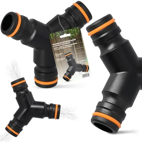 3-Wege Y-Schlauchverbinder Schlauchverteiler T-Stück für Schnellkupplungen PowerJet Wasserverteiler Y-Splitter Y-Stück Gartenschlauch Verteiler Bewässerungssysteme Schlauch-Verbindung