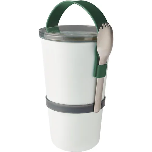Lunchpot Original 900 ml - Essenträger olive - Outdoor Geschirr, ideal für unterwegs mit zwei auslaufsicheren Behältern für getrennten Transport von Speisen und praktischem Tragegurt.