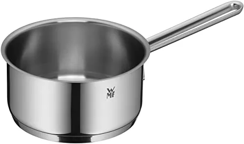 WMF Kasserolle Aparto 16 cm - Hochwertige Stielkasserolle aus rostfreiem Cromargan Edelstahl, ideal für energiesparendes Kochen mit TransTherm-Allherdboden und tropffreiem Ausgießen.
