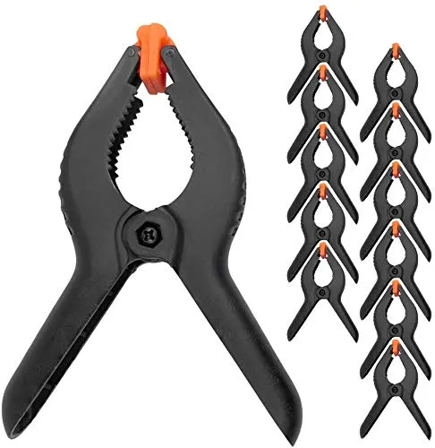 LATERN 10 Stücke Plastik Federklemmen, 6 Zoll Zusätzliche Stärke Arbeitsclips Schwerlast Plastik Musselinklemmen zum Foto Studio Holzarbeiten Kunstwerk