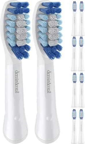 Demirdental Aufsteckbürsten für Oral-B Pulsonic, 10 Stück - Ersatzzahnbürsten & Ersatzdüsen für optimale Mundhygiene: Medium Härte für gründliche Reinigung und Zahnfleischschonung, inklusive integrierter Farbringe zur Personalisierung.