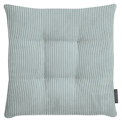 MAGMA Inga Form 55 Stuhlkissen, 35 x 35 cm, Mint - Robustes Stuhlkissen aus Cord mit 4-fach Punktsteppung. Ideal für gemütliche Sitzgelegenheiten und frische Akzente in Ihrem Zuhause. Größe: 35 x 35 cm, Dicke ca. 5 cm.