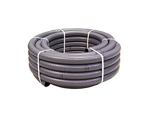 Poolflex Flexschlauch Ø 50 mm - 25 Meter Rolle - Sanitärinstallation, flexibles Kleberohr aus robustem PVC, ideal für Pool- und Teichbau mit hoher Druckbeständigkeit von 6 bar.