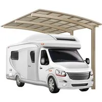 Ximax Carport Portoforte Caravan Typ 80 Edelstahl-Look 270x495cm Sonderfertigung