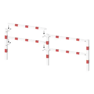 Produktbild Schake Schutzgeländer Querholm Stahlrohr 60 x 40 mm, feuerverzinkt, 2300 mm