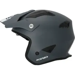 Acerbis Aria Solid Jethelm - Matt Dunkelgrau/Weiß - M - Motorradhelm mit integrierter Sonnenblende, hypoallergenem Innenmaterial und ECE 22.06 Zulassung für sicheren Fahrspaß.