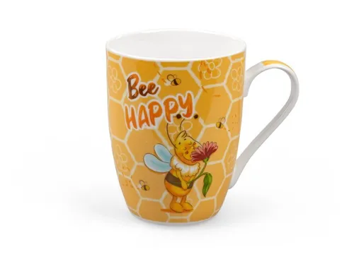 Tasse Becher  Bee Happy 345 ml  Porzellan, ca. 8 Ø x 10,5 cm H