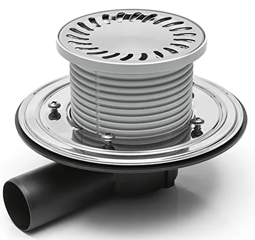 Duschablauf Badablauf Edelstahlrost rund 137 mm DN 50 (381 D)