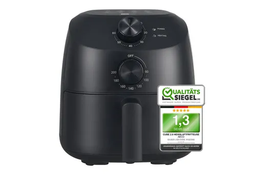 aeco Cube 2.0 Mini Airfryer – Kompakte Heißluftfritteuse mit 5 Kochfunktionen