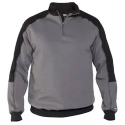 Basiel Zweifarbiges Sweatshirt, zementgrau/schwarz - Größe L - Arbeits- & Schutzkleidung, ideal zur Veredelung und nach OEKO-TEX® Standard 100 auf Schadstoffe geprüft.