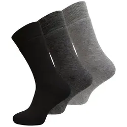 Cotton Prime® Socken (6-Paar) mit wärmenden Frottee grau|schwarz 39-42