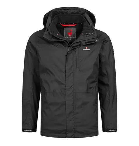 Höhenhorn Arcalod Pro Herren 3in1 Jacke Schwarz Gr. XXL - Funktionsjacken mit 10.000 mm Wassersäule und atmungsaktiven Stoffen. Vielseitig: schnell in eine Regenjacke oder Fleecejacke umwandelbar, ideal für Outdoor-Aktivitäten.