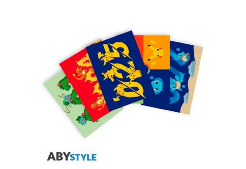 ABYstyle Postkarte POKEMON - Postcards - Gen 1 starters (14,8x10,5)