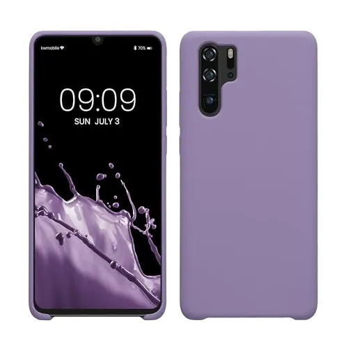 kwmobile Handyhülle für Huawei P30 Pro Hülle - Case Silikon - Kabelloses Laden - Schutzhülle Cover in Veilchen Lila