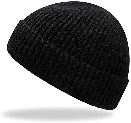 Furwabo Trawler Beanie Watch Hut Aufrollen Edge,Winter Warme Strickmützen Fischer Unisex