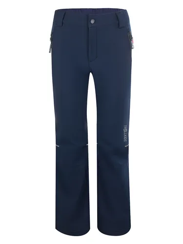 Trollkids Kids Hemsedal Softshell Winter Pant 122, Dark Navy - Wanderhosen für Kinder, wasserabweisend und winddicht mit warmem Fleece-Innenfutter – ideal für kalte Abenteuer im Freien.