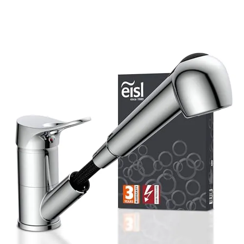 EISL NI183VECR-LP VERONA Niederdruck-Wasserhahn - Armaturen mit ausziehbarer Geschirrbrause und 2 Strahlarten, ideal für effizientes Spülen und komfortable Handhabung in der Küche.