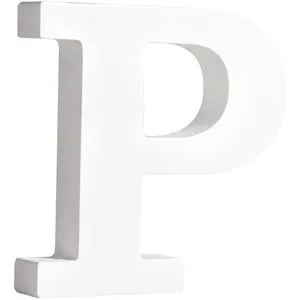 Rayher Schriftzug 62667000, aus Holz, Aufsteller, P, 3D-Buchstabe, 11 x 11 cm