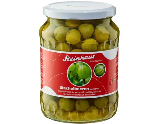Steinhaus Obstkonserve, Steinhaus Stachelbeeren gezuckert im Glas fruchtig süß sauer 720ml