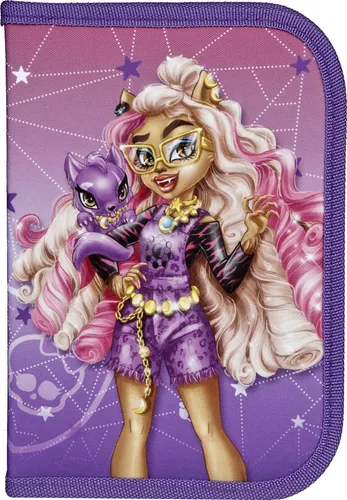 Federmappe Monster High Mädchen - Gefülltes Schüleretui mit Inhalt Stiften