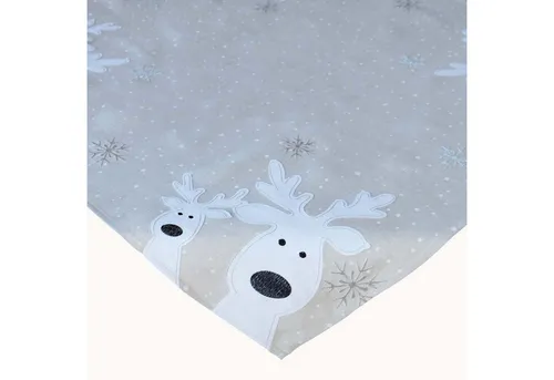 texpot Tischdecke Tischläufer Stickerei lustiger Elch Winter Weihnachten Deko (1-tlg)