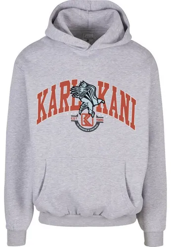 Kapuzensweatshirt KARL KANI OG Eagle Print Hoodie - Herren-Sweatshirt in graumelange mit rotem Druck, aus 80% Baumwolle für höchsten Tragekomfort, ideal für lässige Styles.