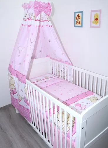 Primawela Babybettwäsche Bettset mit Bettwäsche Vollstoff Himmel Baby Kinder, 4 teilig