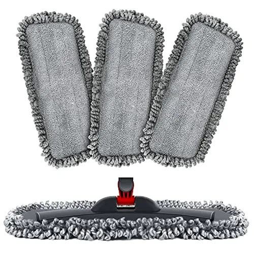 Homgif Mikrofaser Mop Pads, Vergrößerte Verdickte Reinigung Pads, 17.3x7.4in Mikrofaser-Moppbezug, Waschbarer Bodenwischer-Ersatz, Home Küche
