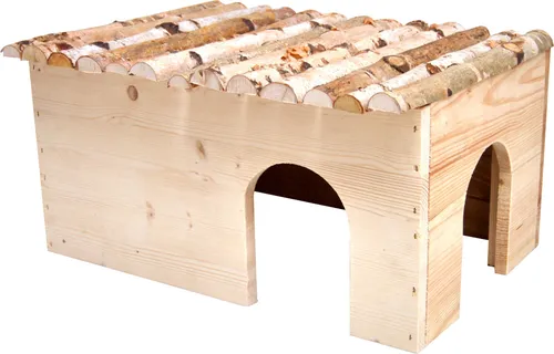 Mega großes Nagerhaus für Meerschweinchen und Kaninchen - Hochwertiges Holz-Nagerhaus, ideal für artgerechte Haltung und viel Platz zum Spielen und Verstecken.