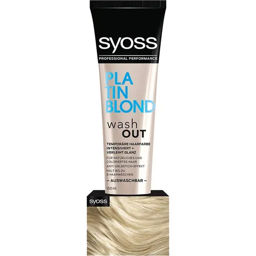 Syoss Color Glow Pflegende Haartönung Platin Blond - Haarfarben – Semipermanente Tönung für strahlende Farbintensität bis zu 8 Haarwäschen, ideal zum Ausprobieren neuer Farben oder Auffrischen ohne Haarschädigung.