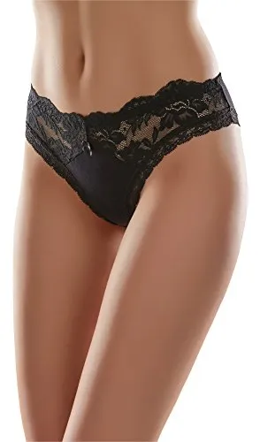 Merry Style Damen Hüftslip MSGAB92 (Schwarz, 36 (Herstellergröße: S))