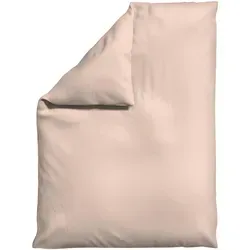 Schlafgut Bettdeckenbezug Woven Satin, Hellrot, 155x220 cm - Hochwertige Satin-Bettwäsche, Oeko-Tex® zertifiziert und schadstoffgeprüft. Weiche, anschmiegsame Oberfläche für erholsamen Schlaf, pflegeleicht und atmungsaktiv.