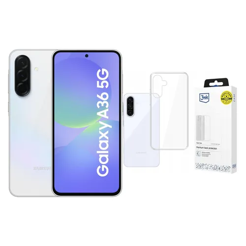 Morele Smartfon Samsung Galaxy A36 5G 6/128GB Biały (SM-A366BZABEUE) + Etui Clear Case (128 GB, Biały, 5G) (35535513)