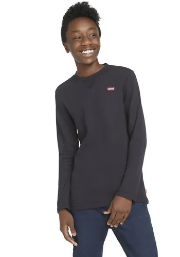 Levi's Kids Ls Thermal Top Jungen Black 12 Jahre - Stylisches Langarmshirt für Jungen, aus 60% Baumwolle für hohen Tragekomfort, ideal für kühle Tage und mit coolem Batwing-Logo von Levi's.