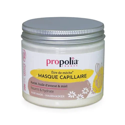 Shea-Avocado-Honig Haarmaske 200g - Intensive Pflege für trockenes Haar mit biologischem Shea, Avocadoöl und Honig. Verleiht Geschmeidigkeit und Glanz, ideal für Tiefenbehandlungen oder schnelle Pflege.