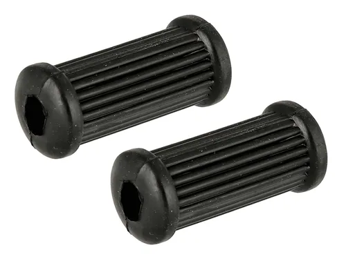 Set - Kickstarter- und Schalthebelgummi Schwarz, längsgerippt - für Simson SR4-1