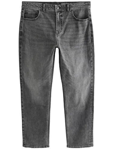 NEXT Herren Straight Fit Stretch-Jeans Grey Vintage 42