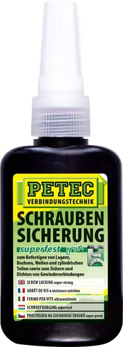 Produktbild Petec Schraubensicherung Superfest 250ml – Grüner Schraubenkleber für starke Verbindungen
