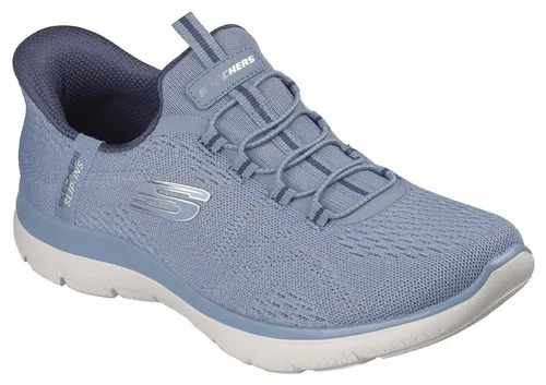 Skechers SUMMITS Slip-On Sneaker – Bequemer Freizeitschuh in Blau/Grau 37 EU - Sneaker mit innovativem Skechers Hands Free Slip-ins® System für einfaches An- und Ausziehen. Perfekt für sportliche Freizeitaktivitäten und maschinenwaschbar.