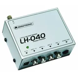Omnitronic LH-040 Phono-Vorverstärker - 1-Kanal-Phono-Vorverstärker für perfekten Sound, ideal für Plattenspieler-Anschluss. Vermeiden Sie Brummschleifen mit der Erdungsklemme und genießen Sie klare Audioqualität.