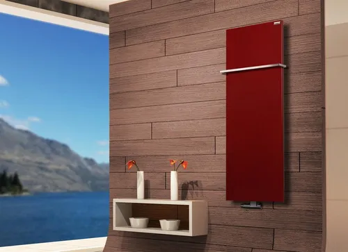 Szagato Badheizkörper Design Mirror Steel 2 in Rot - Eleganter Badheizkörper mit 799 W Heizleistung, einfache Wandmontage und 5 Jahre Garantie. Ideal für Bad und Wohnräume, sorgt für wohlige Wärme und ansprechendes Design.