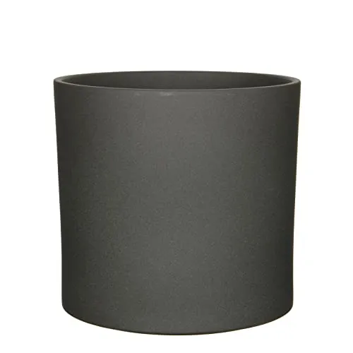 MICA Decorations ERA Keramik Blumentopf rund dunkelgrau 31 x Ø 32,5 cm Pflanztopf
