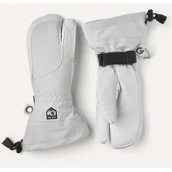 Hestra Heli Ski 3-Finger Damen Handschuhe - Weiss - Größe 9 - Wintersport-Bekleidung für Damen, perfekt für kalte Tage mit 3-Finger-Design für optimale Wärme und Fingerfertigkeit beim Skifahren.