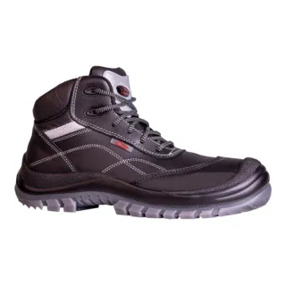 Hase Zürich S3 Sicherheitshochschuh aus Rindleder Größe 42 - S3-Sicherheitsschuhe aus Vollrindleder, metallfrei und mit rutschsicherer ActiveGrip Technologie. Ideal für Bau und Industrie, bietet höchste Durchtrittsicherheit und hohen Tragekomfort.
