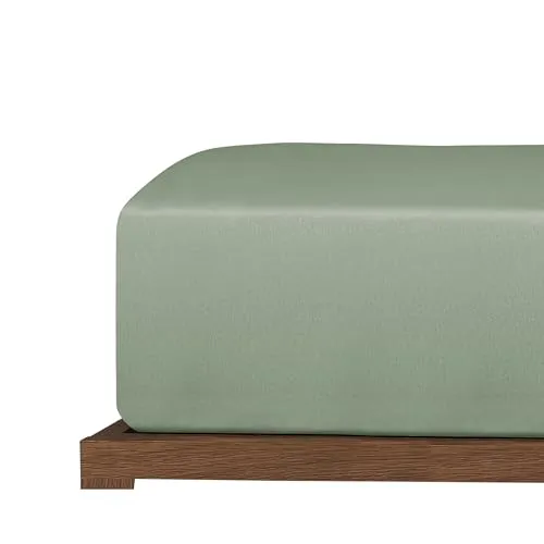 Uncover by Schiesser Spannbettlaken New Jersey - Edeljersey - 150 x 200 cm - Hellgrün
