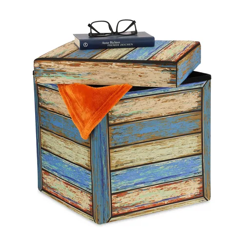 Sitzhocker Falthocker Polsterhocker Retro-Design leicht Sitzwürfel bunt 100 kg