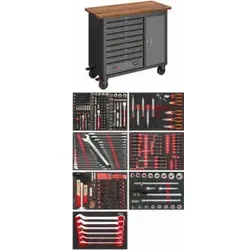 VIGOR Mobile Werkbank SeriesL, mit Sortiment, V4813/NKW, 336-teilig
